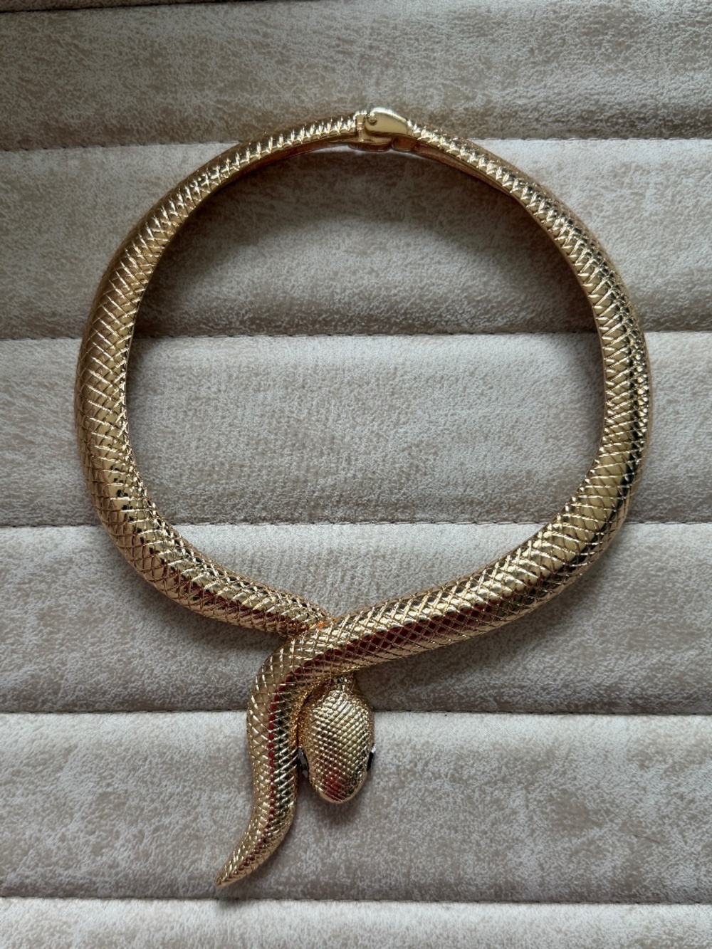Gold Snake Choker Necklace Medusa Cleopatra Halloween Costume Accessory